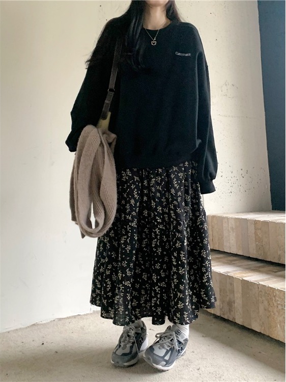 plus Size Women's High Waist F - đánh giá và giá Midi Skirt Floral